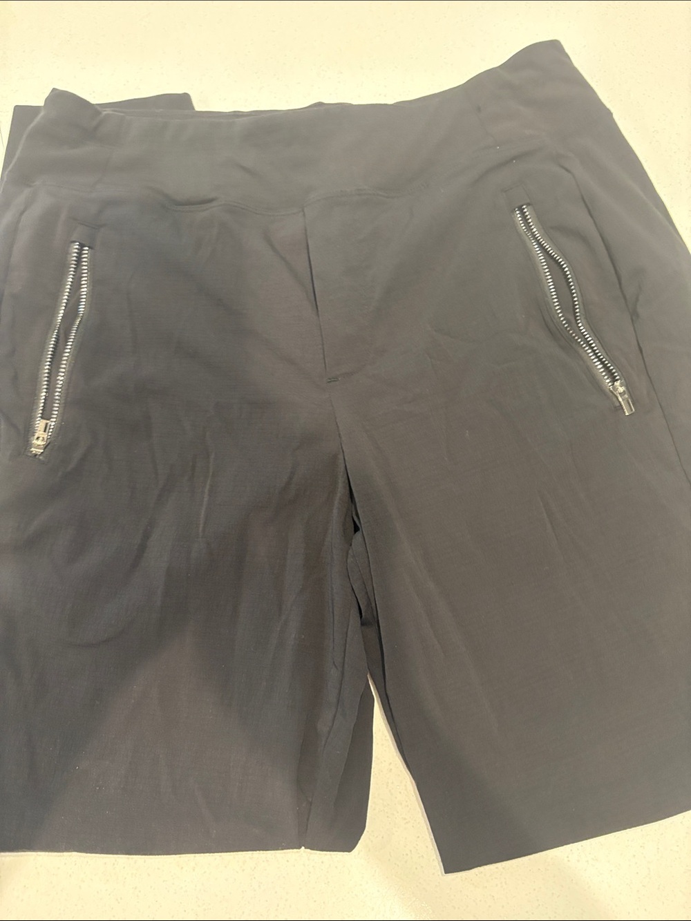 Athleta Black Stretch Zip-Pocket Pants